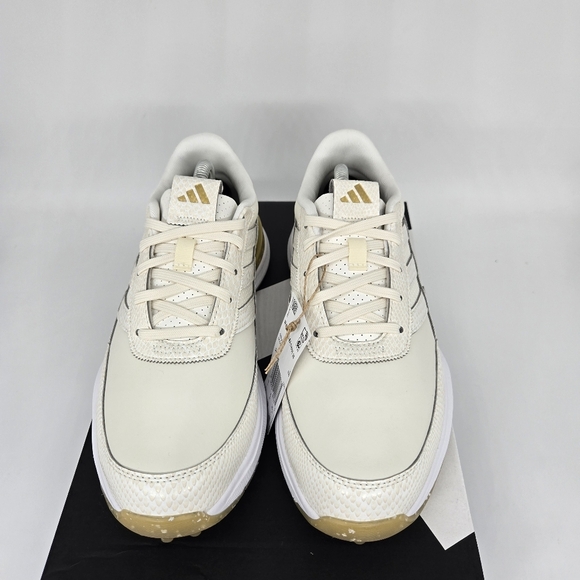 New adidas S2G 24 Leather Spikeless Golf Off White Gold Women's Shoes Size 9 - Picture 3 of 8